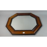 A Wooden Framed Octagonal Wall Mirror, 52.5cm Wide