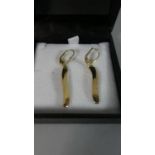 A Pair of 9ct Gold Drop Earrings, 2.4g