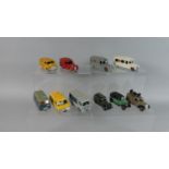 A Collection of Ten Dinky Toy Vans to include 253 Daimler x2, 470 Austin, NCB Electric Van Etc.
