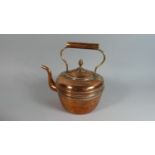 A Copper Kettle with Acorn Finial, 24cm High