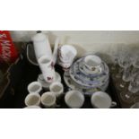 A Tray Containing Various Coffee and Teawares