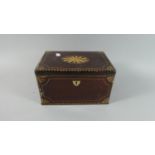 A Vintage Tin in the Form of an Inlaid Tea Caddy, 23cm Wide