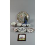 A Collection of Chinese Ceramics in the Famille Rose Pattern to Include Plate, Dishes, Teacup etc