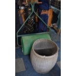 A Galvanised Water Bin and a Water Filled Garden Roller