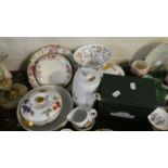 A Tray of Ceramics to Include Royal Worcester Evesham, Minton Haddon Hall, Floral Fruit Set