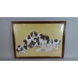 A Framed Pollyanna Pickering Print Depicting Spaniels