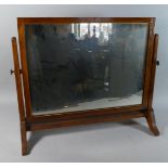 A Rectangular Oak Framed Dressing Table Mirror, 60cm Wide