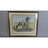 A Framed Josephine Copley Print of Spaniels, A Fine Retrieve, Signed by the Artist in Pencil, 51cm