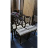 A Set of Four Late 19th Century Mahogany Framed Side Chairs