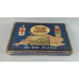 A GWR (Great Western Railway) Jigsaw Puzzle, the Torbay Express, Box Lid Inscribed Five Pieces