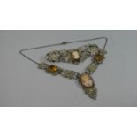 A Pair Vivienne Westwood Earrings in Pouch Together with Citrine, Aquamarine and Shell Cameo