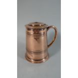 A Copper Lidded Toddy Tankard, by H Loveridge, Wolverhampton, 13cm High