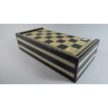 A Micro Mosaic Inlaid Chess and Backgammon Games Box Decorated in the Islamic Style with Mother of