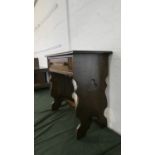 An Edwardian Oak Side Table with Single Drawer, 70cm Wide