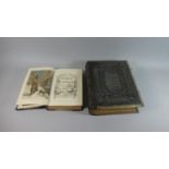 A Family Bible and 1865 Bound Religious Book