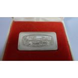 A Sterling Silver Franklin Mint Christmas 1975 Ingot, 33.5g