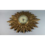 A Smiths Sectric Gilt Starburst Wall Clock, 67cm Wide
