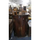 A Mid 19th Century Mahogany Bow Fronted Corner Cabinet with Shelved Interior, 70cm Wide