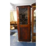 A 19th Century Shell Inlaid Double Freestanding Astrological Glazed Corner Cabinet with Centre