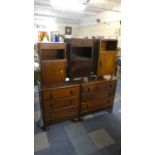 A Collection of Mid 20th Century Oak Bedroom Furniture to Include Two Three Drawer Chests and