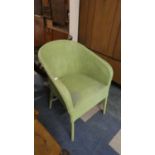 A Loom Armchair Painted Green