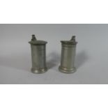 A Pair of French Pewter Measures by Legrand, Lille, Each 10.5cm High