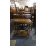 A Mid 20th Century Oak Barley Twist Occasional Table, 59cm Wide