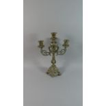 A Brass Five Branch Candlestick, 35.5cm