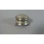 A Silver Circular Dressing Table Box, Hinge AF, Chester 1906