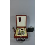 A Cased Wine Set to Include Thermometer Cork Screw, Wine Saver Cork Etc Together with Spirit