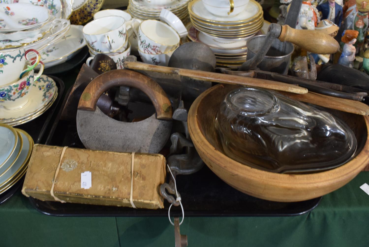 A Tray Containing Various Kitchenalia to Include Butter Pats, Herb Cutter, Mincers and Slicers,