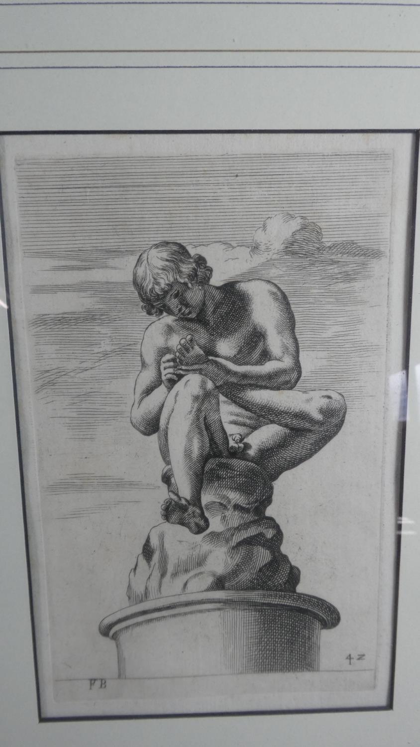 A Pair of Framed Classical Prints of Engravings Depicting Classic Statues - Image 3 of 3