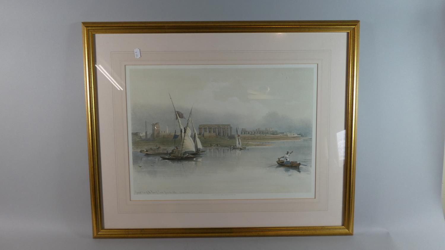 A Framed Print, General View of the Ruins of Luxor From the Nile