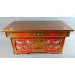 A Folding Buddhist Altar Table, 62cm Wide