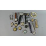 A Collection of Approximately Fourteen Wrist and One Fob Watch, Costume Jewellery
