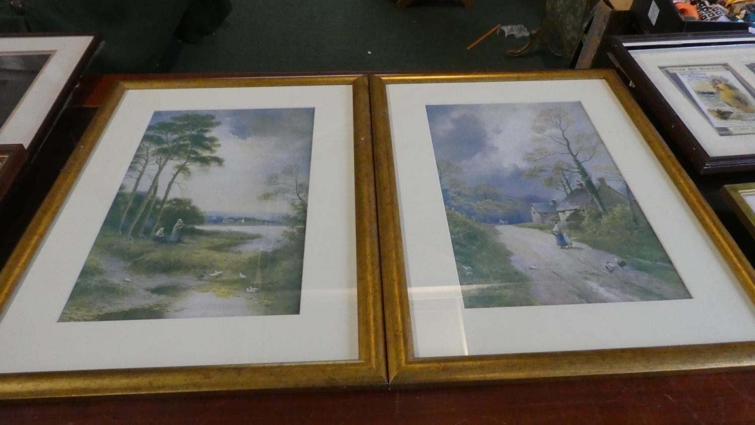 Two Gilt Framed Prints, Spring and Autumn