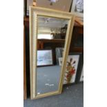 A Gilt Framed Wall Hanging Mirror, 103cm High