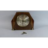 An Art Deco Inlaid Mantle Clock, 29cm Wide