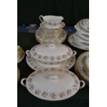 A Collection of Minton Spring Bouquet Dinnerwares to Include Six Dinner Side and Smaller Plates, Two