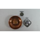 A Copper Penny Bowl, RAC Mount and WWI Medal Awarded to TG Williams RNVR