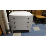 A Painted Three Drawer Bedroom Chest, 77cm Wide