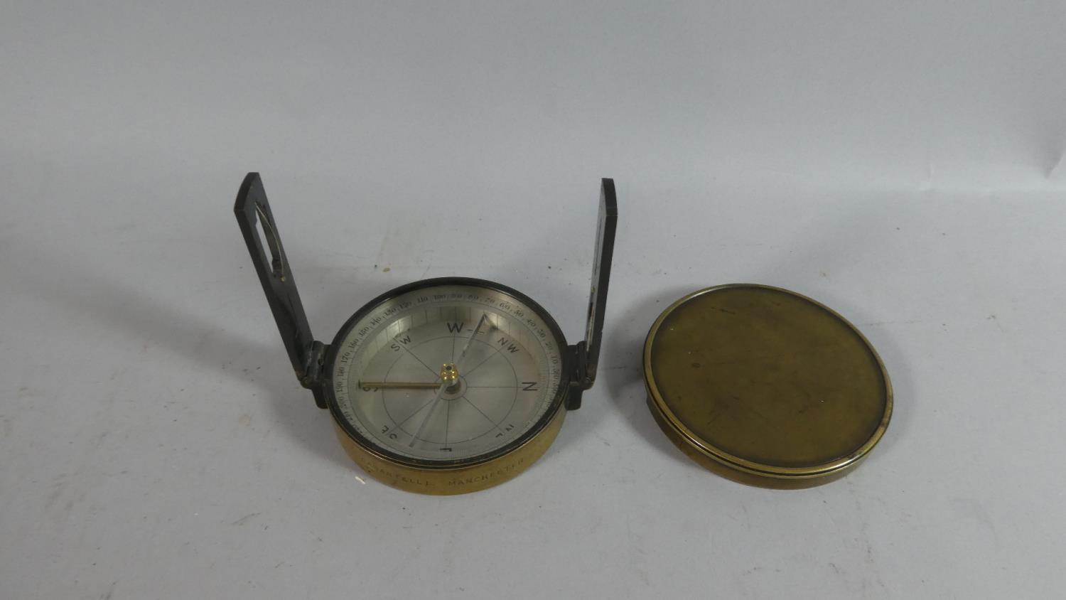A 19th Century Casartelli Circular Brass Surveying Compass