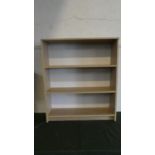 A Modern Three Shelf Open Bookcase, 78cm Wide