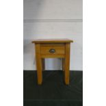 A Small Square Topped Occasional Table with Drawer, 56.5cm High