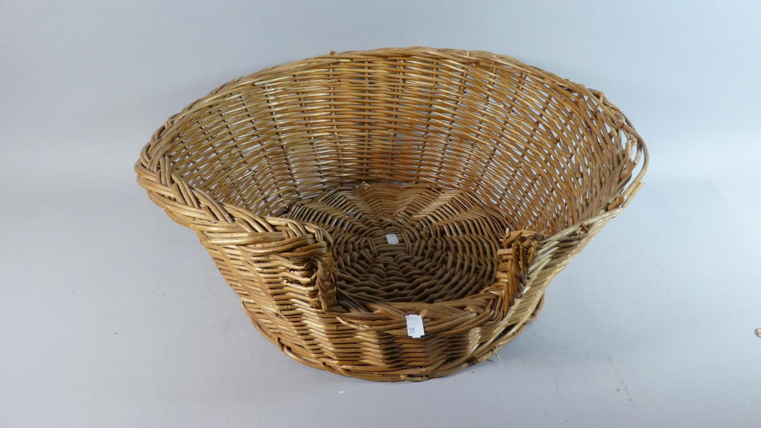 A Circular Wicker Cat or Small Dog Basket, 55cm Diameter