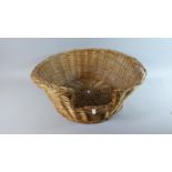 A Circular Wicker Cat or Small Dog Basket, 55cm Diameter