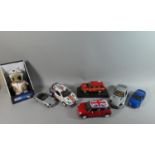 A Collection of Six Diecast Model Cars Together with a Boxed Star Wars Meerkat