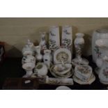 A Tray Containing Large Quantity of Aynsley Pembroke Items to Include Mantle Clock, Vases, Candle