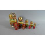 Two Russian Doll Sets, the Tallest 17cm High