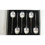 A Set of Six Silver Coffee Spoons, Barker Brothers 1951